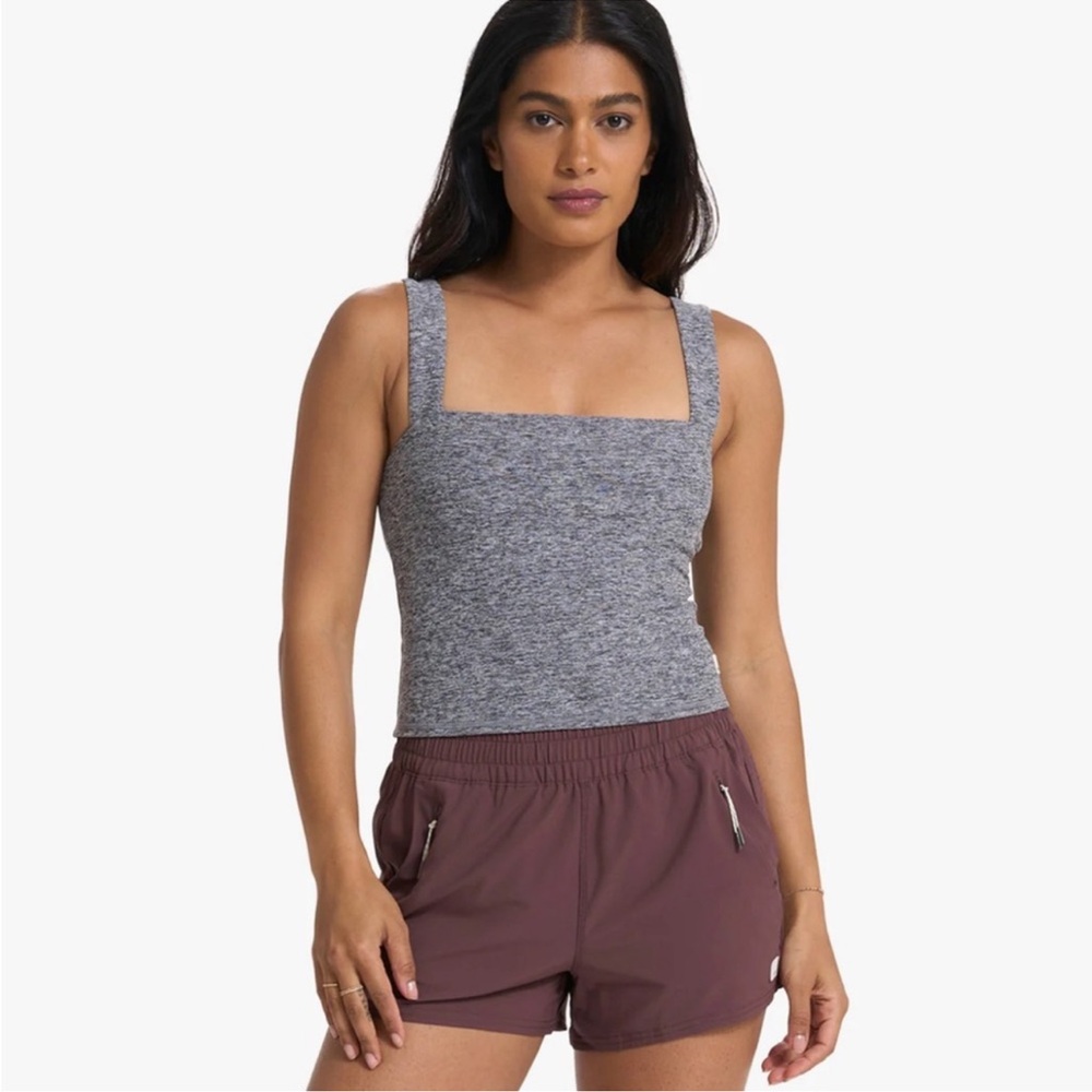 Vuori Square Neck Gray Tank Top